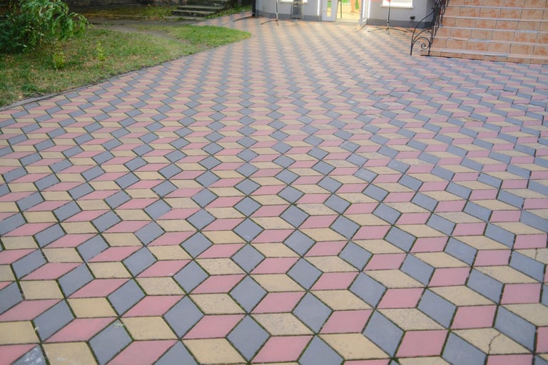 Block paving driveway in Chesterfield